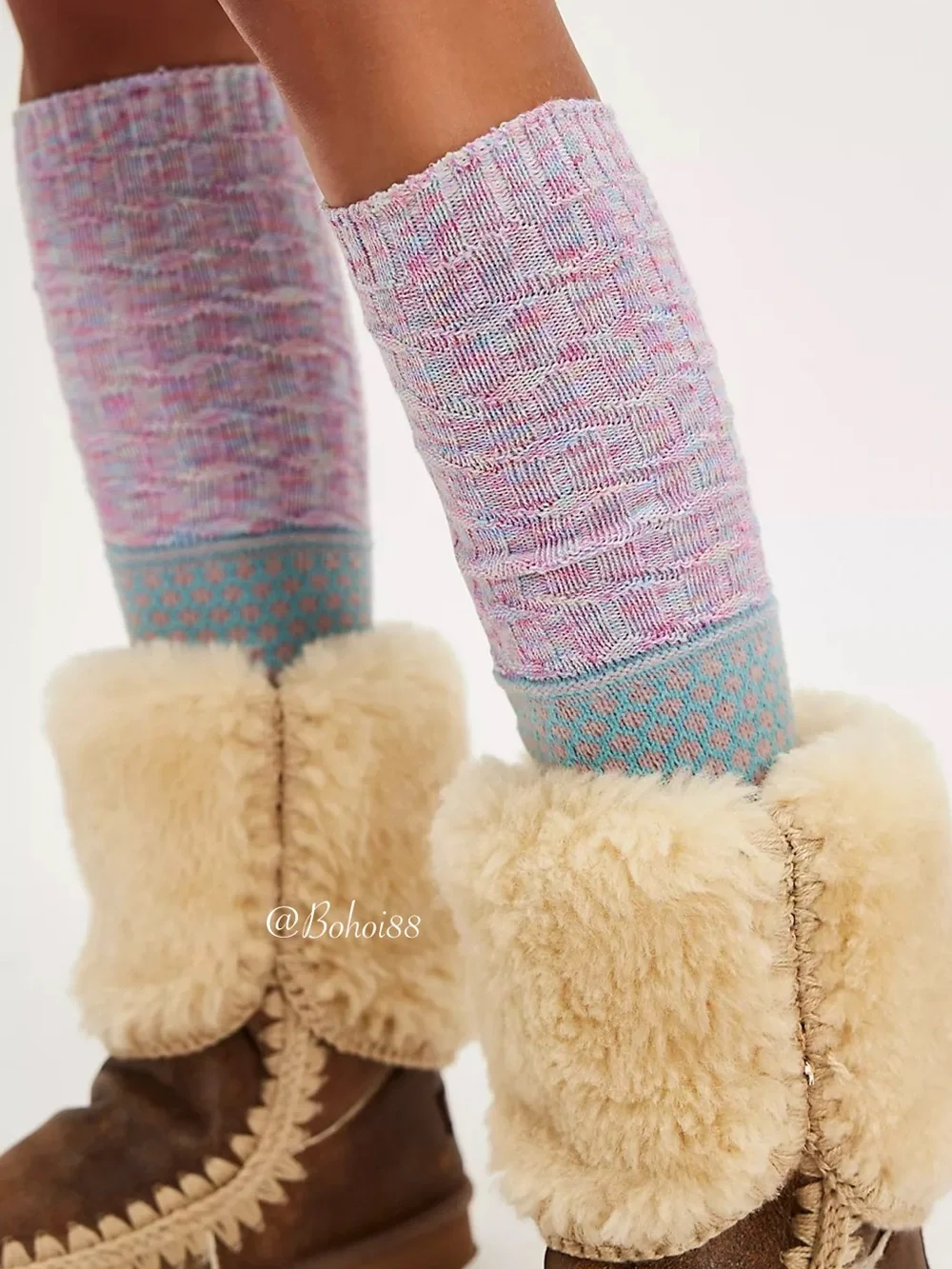NWT Free People Tonal Marled Knee-High Socks
